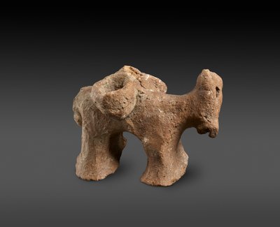 Prehistoric model of a donkey with Panniers, Cyprus by Prehistoric
